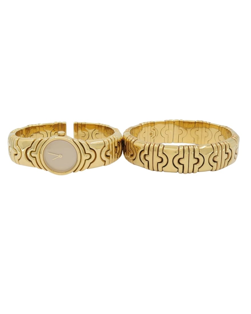 Bvlgari Bulgari Parentesi Gold Watch and Parentesi Bracelet 18k Gold Set - 3