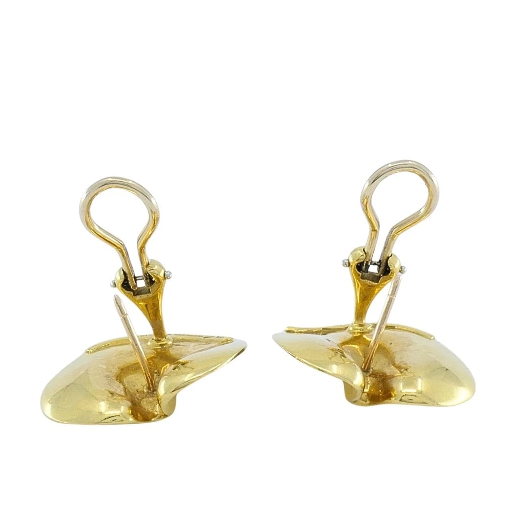 Angela Cummings Tiffany & Co. 18k Gold Lily Pad Earrings - 7