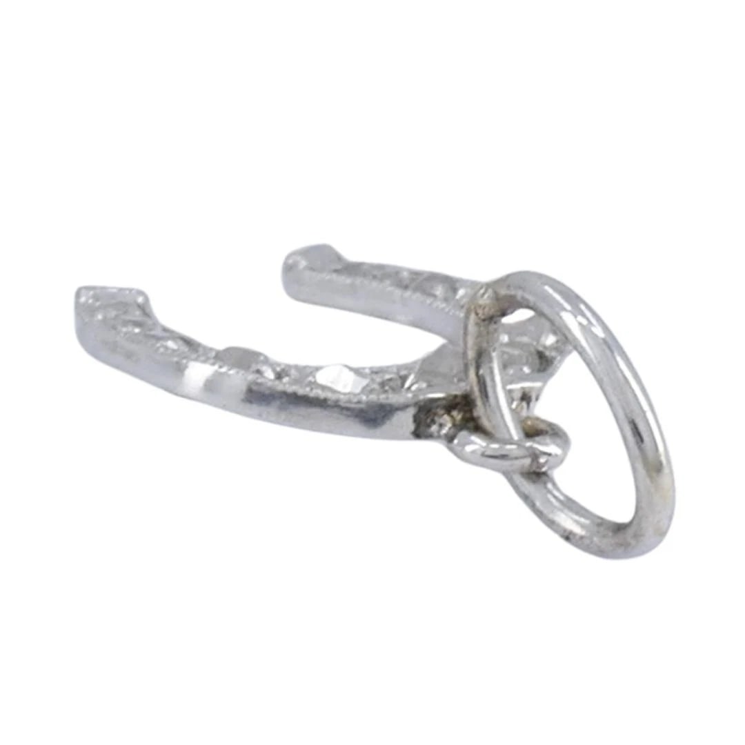 Edwardian Platinum Rose Cut Diamond Horseshoe Pendant - 6