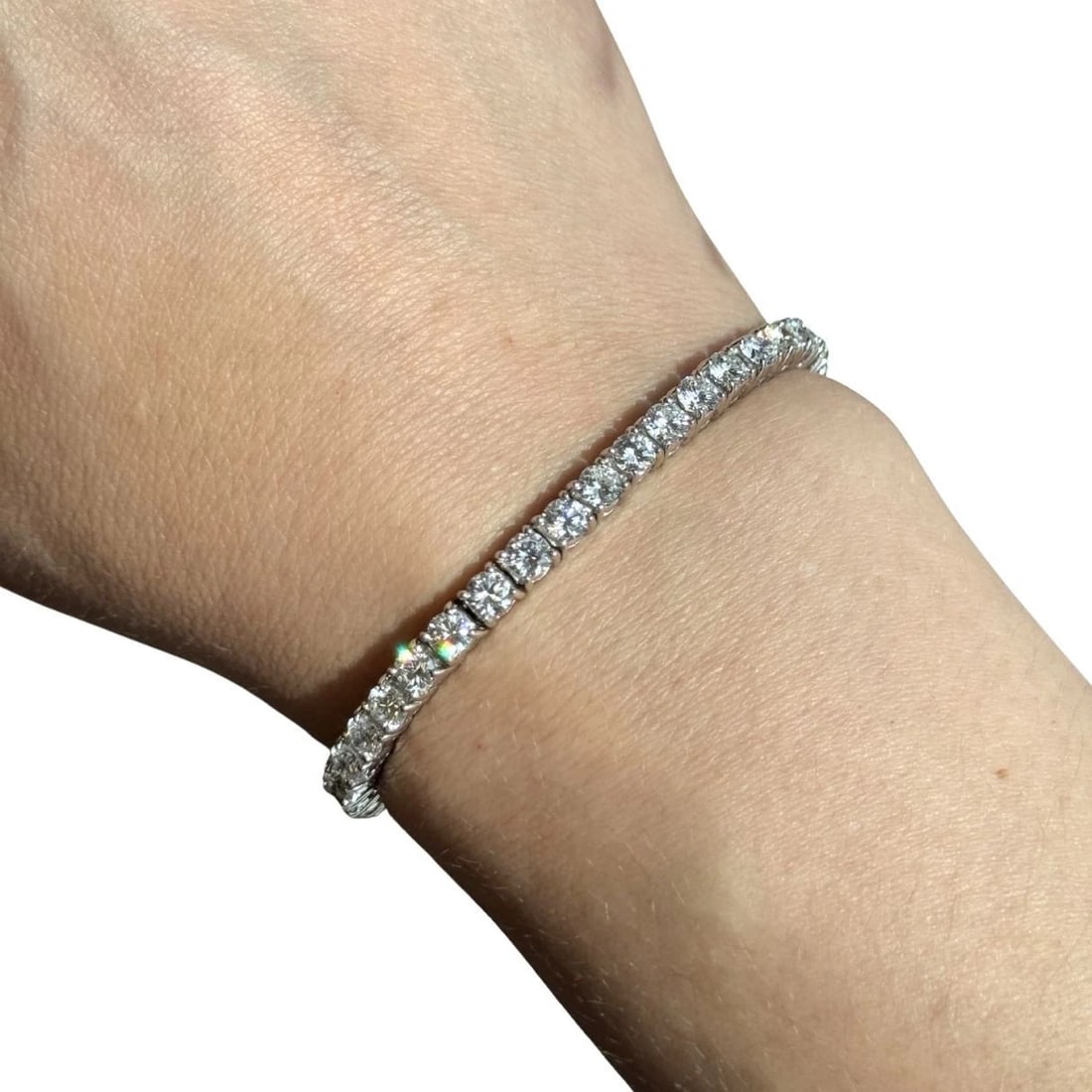 Vintage Cartier Platinum Diamond Tennis Bracelet - 2