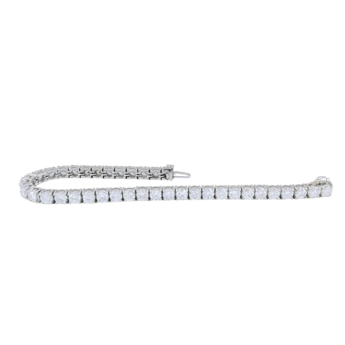 Vintage Cartier Platinum Diamond Tennis Bracelet - 9
