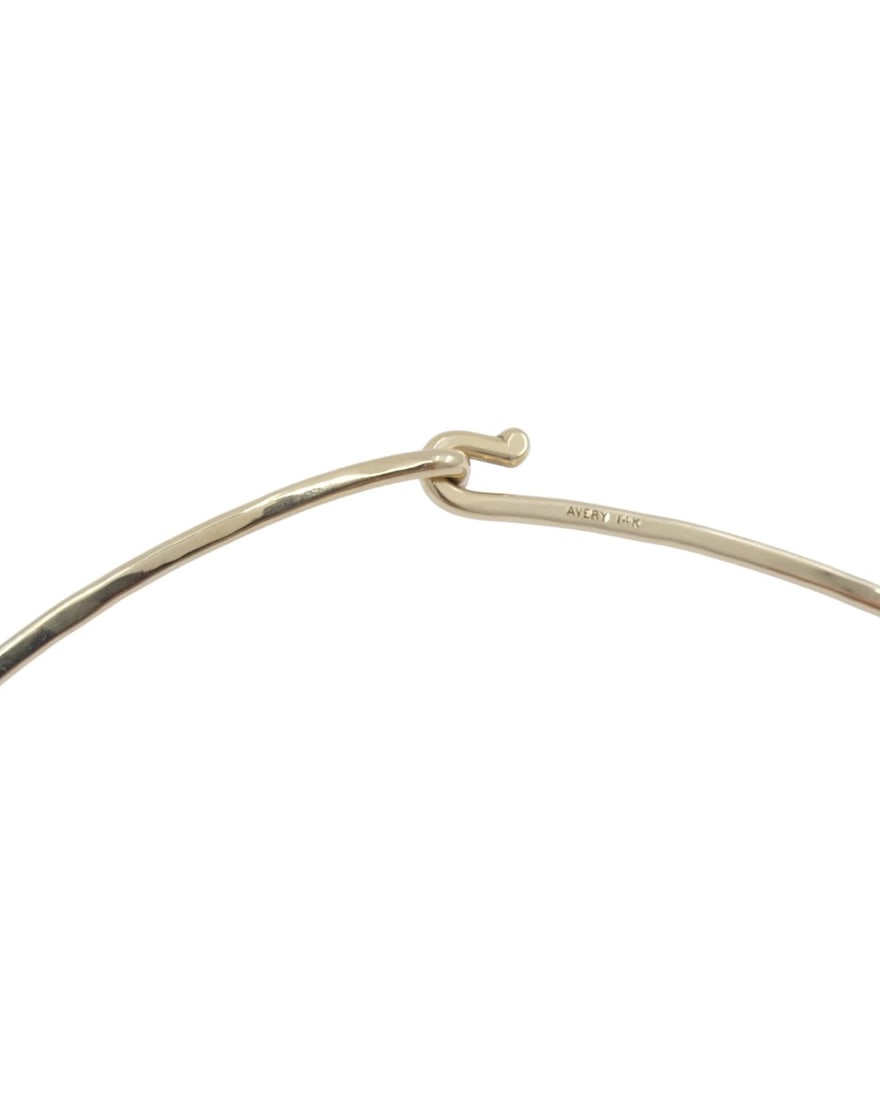 James Avery 14k Gold Collar Necklace Hammered Gold Sun Pendant - 5