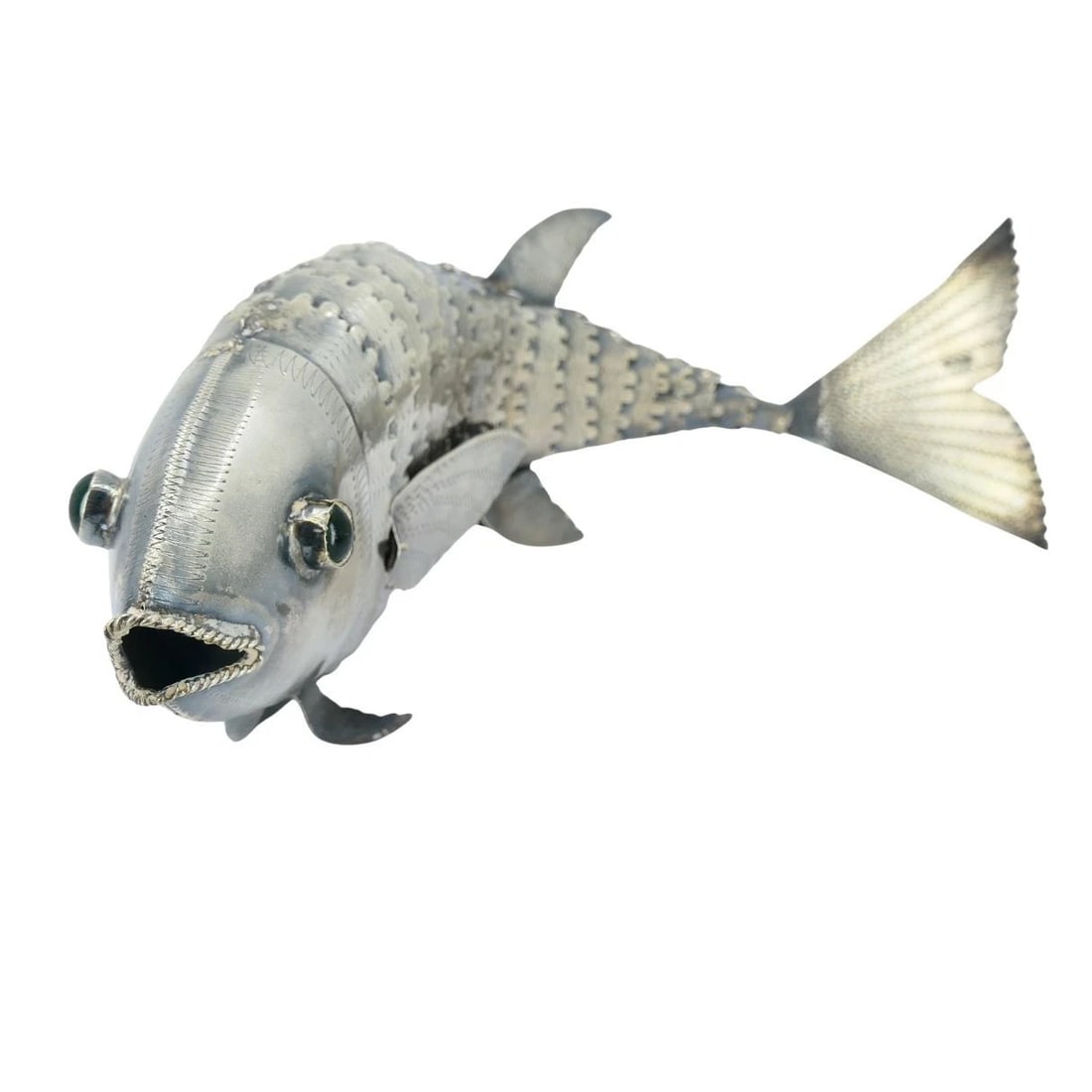 Vintage Articulated Sterling Silver Fish Figurine Mid Century Modern - 3