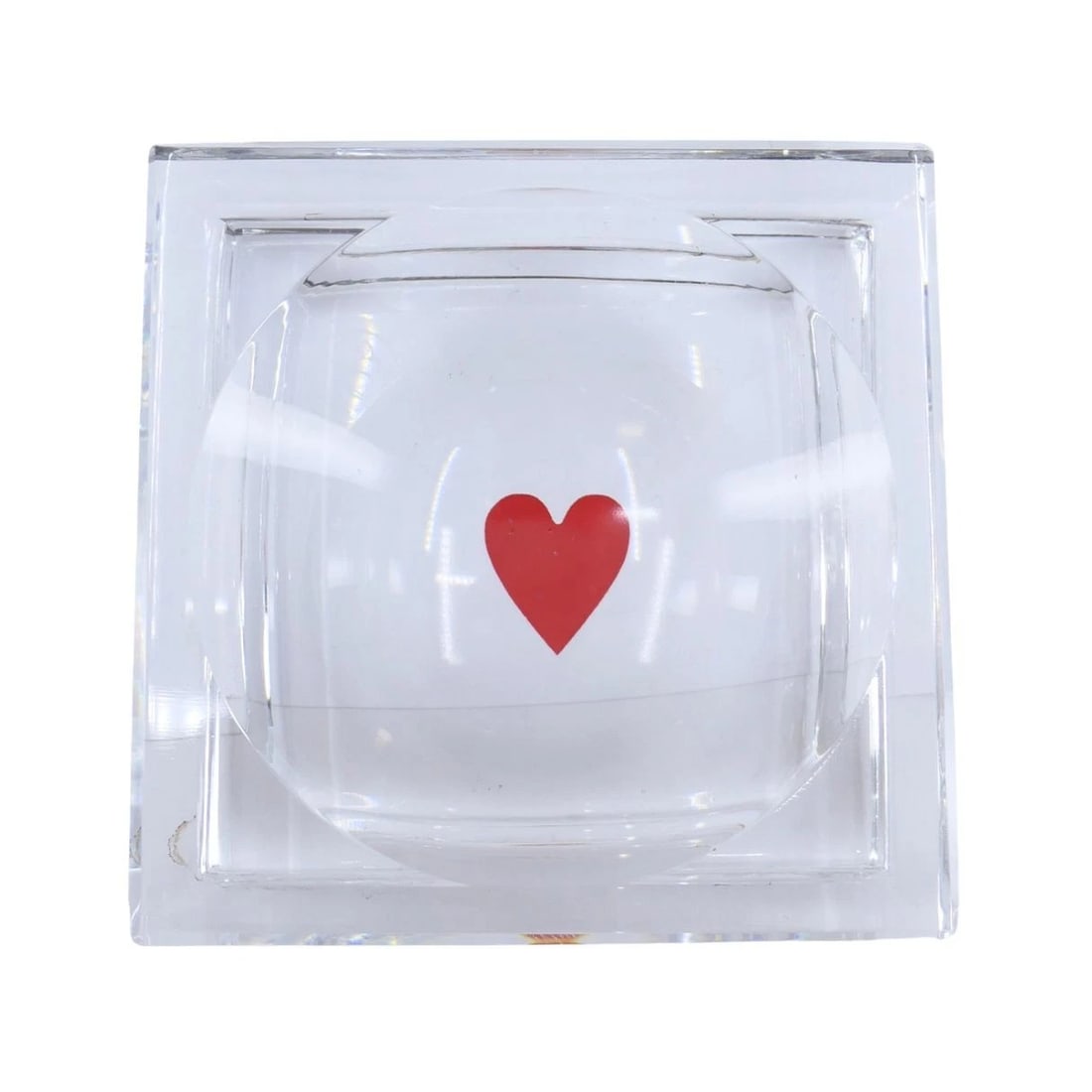 Baccarat France Crystal Glass Playing Card Trinket Ash Trays - 16