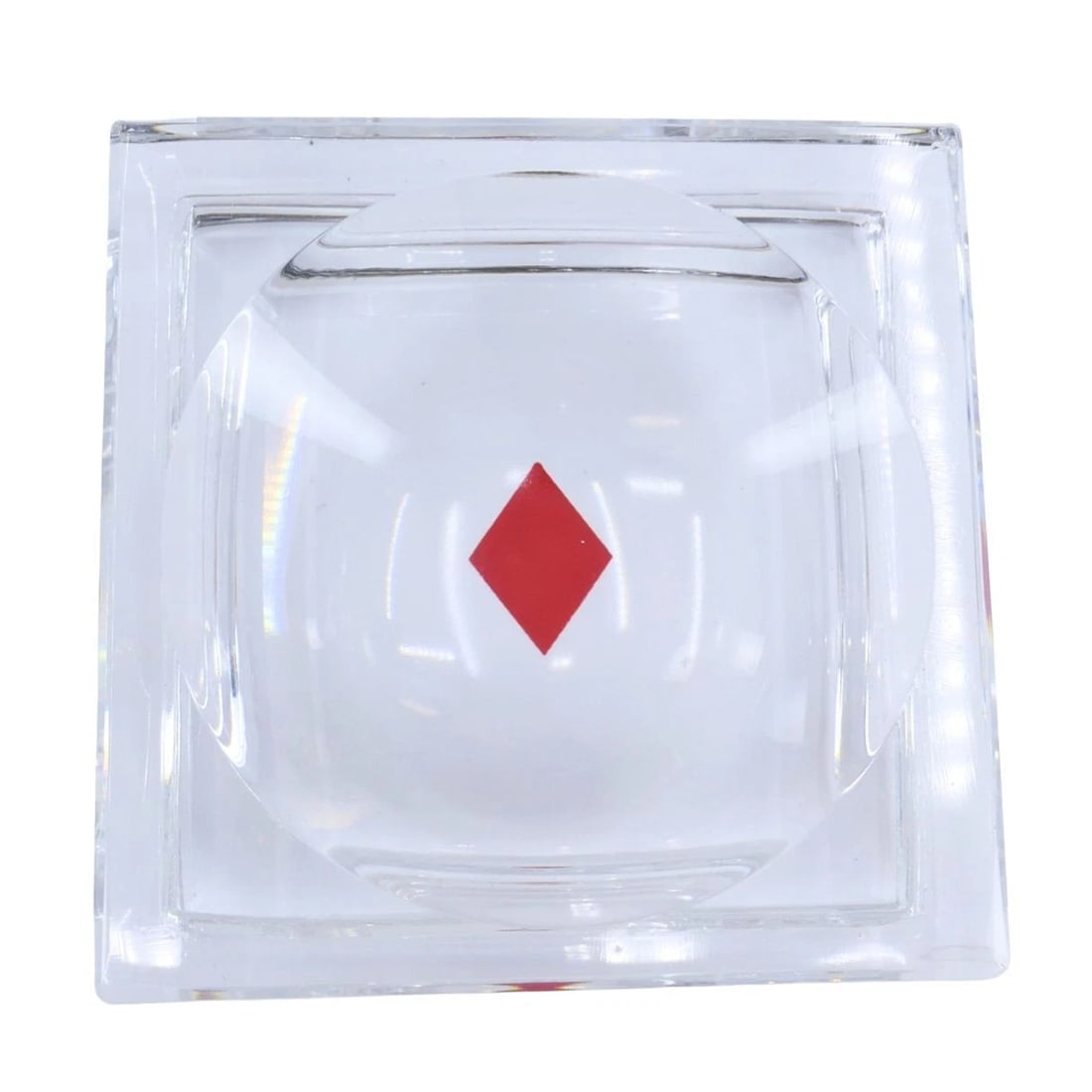 Baccarat France Crystal Glass Playing Card Trinket Ash Trays - 5