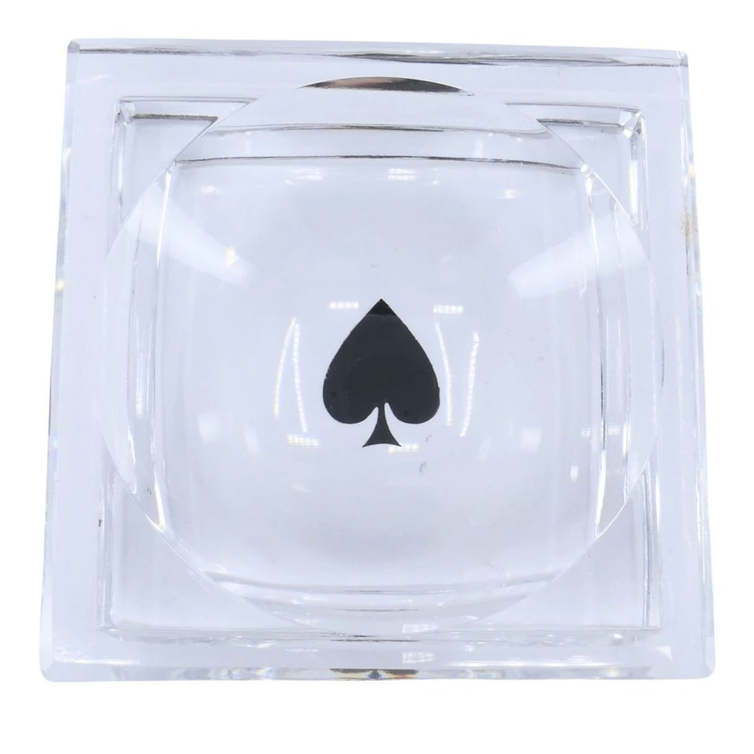 Baccarat France Crystal Glass Playing Card Trinket Ash Trays - 7