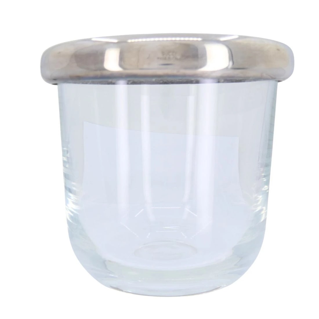 Vintage Gucci Italian Miid-Century Modern Silver Crystal Ice Bucket Vase - 4