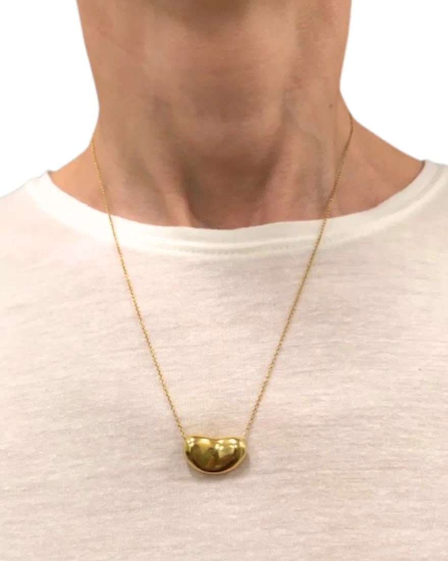 Tiffany & Co. Elsa Peretti Bean Necklace 18k Gold 18 mm - 2