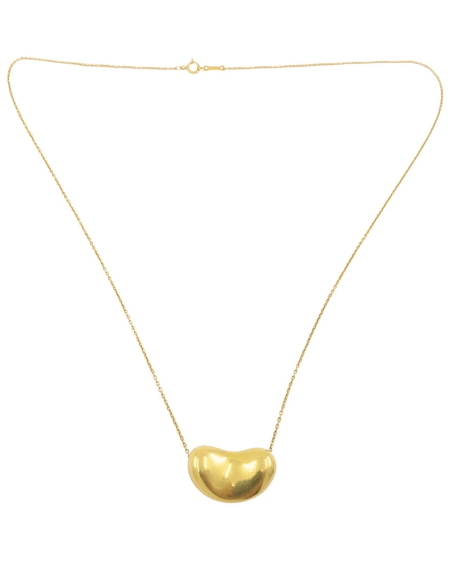 Tiffany & Co. Elsa Peretti Bean Necklace 18k Gold 18 mm - 3