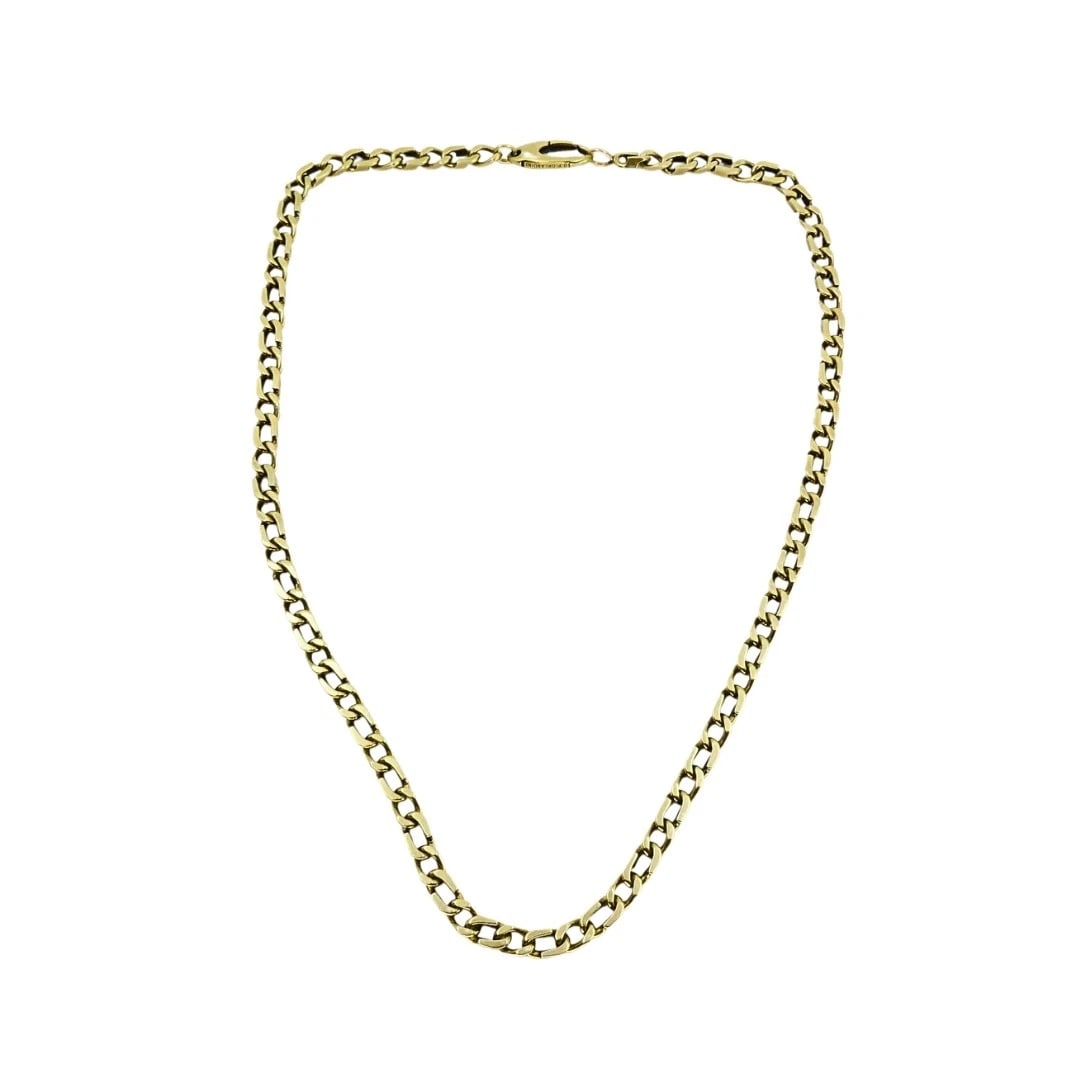 O.P. Orlandini for UnoAErre Vintage Italian 14k Gold Curb Link Chain Necklace - 3