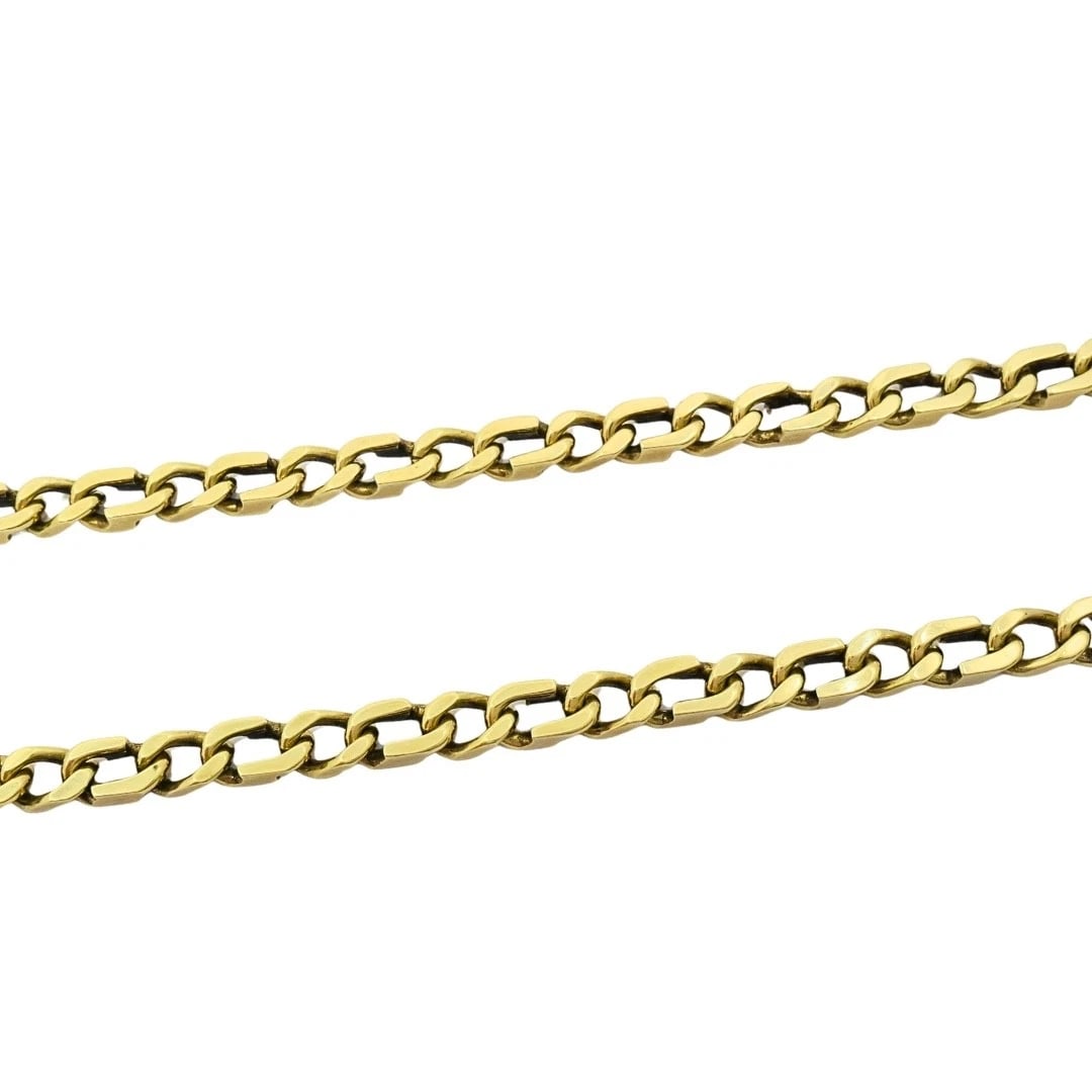 O.P. Orlandini for UnoAErre Vintage Italian 14k Gold Curb Link Chain Necklace - 4