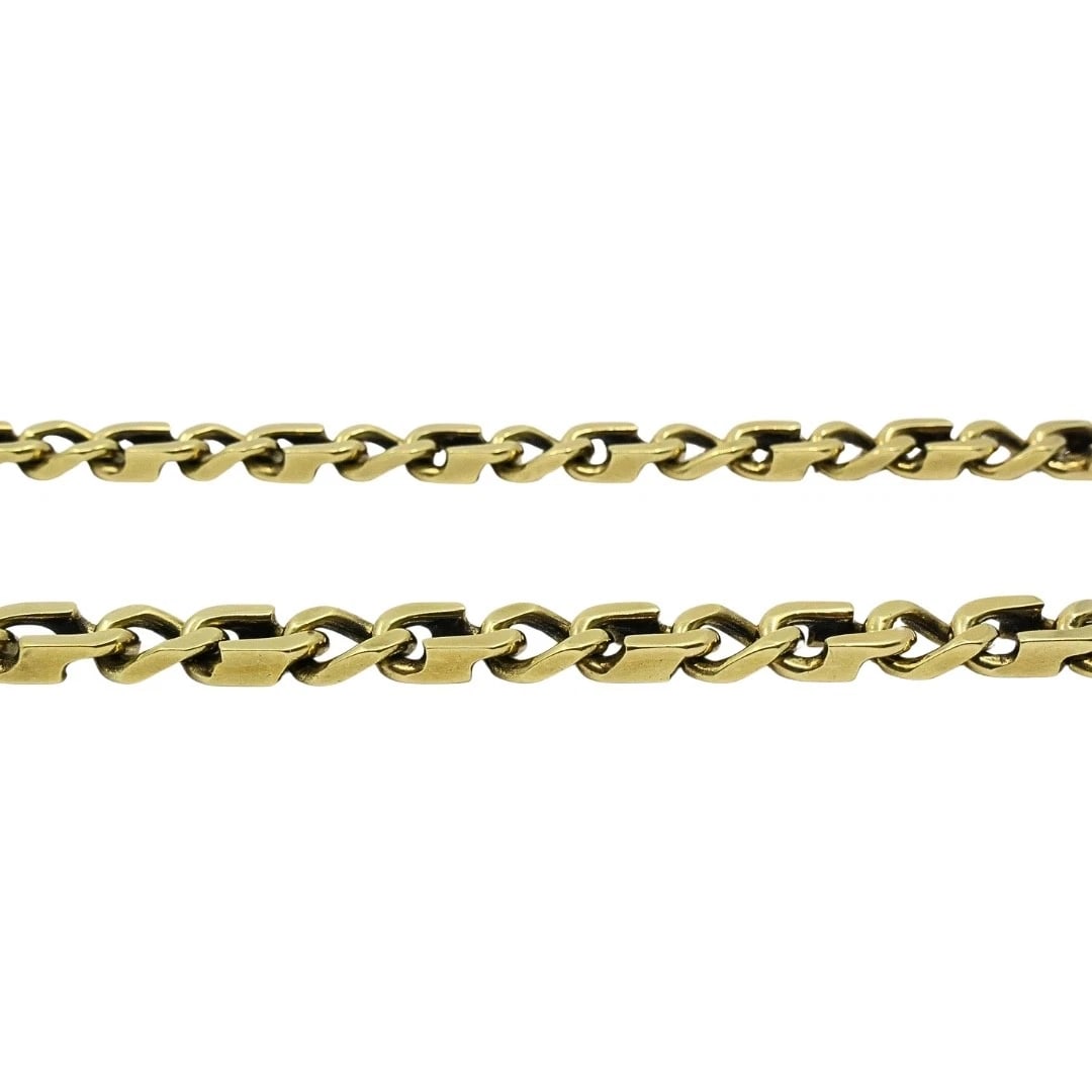 O.P. Orlandini for UnoAErre Vintage Italian 14k Gold Curb Link Chain Necklace - 5