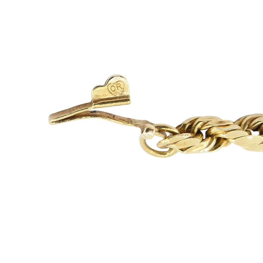 Vintage Libra 14k Gold Pendant Rope Chain Necklace - 9