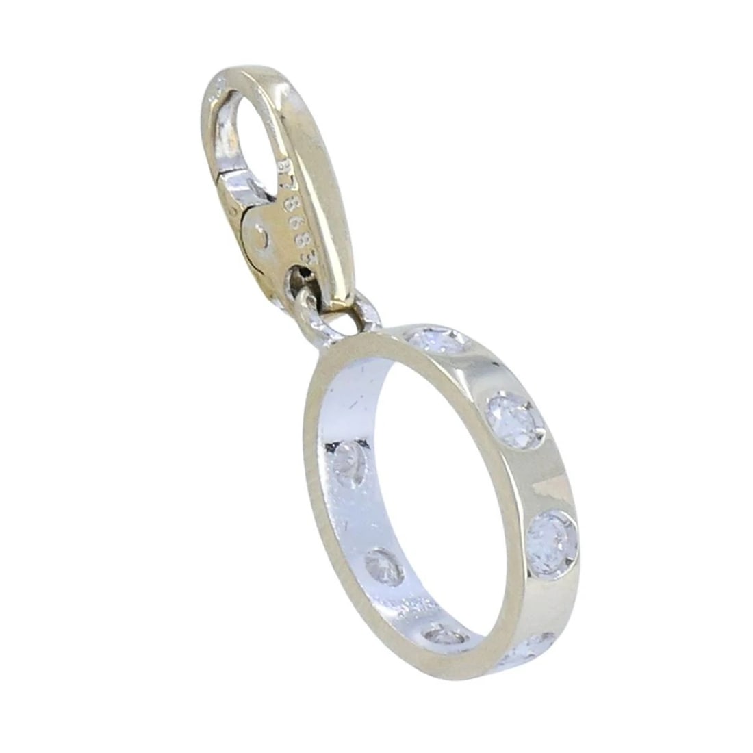 Cartier Diamond Love Pendant Charm In 18k White Gold - 4