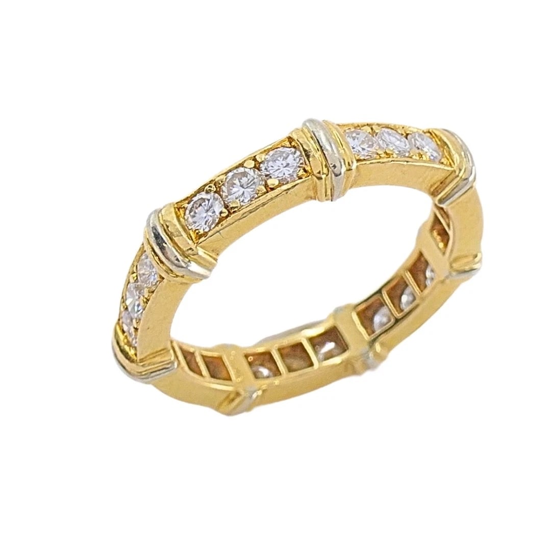 Cartier 18k Gold Contessa Diamond Eternity Band Ring - 7
