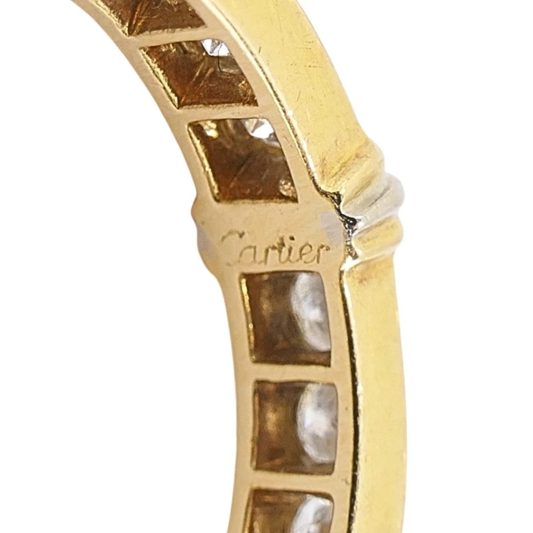 Cartier 18k Gold Contessa Diamond Eternity Band Ring - 9