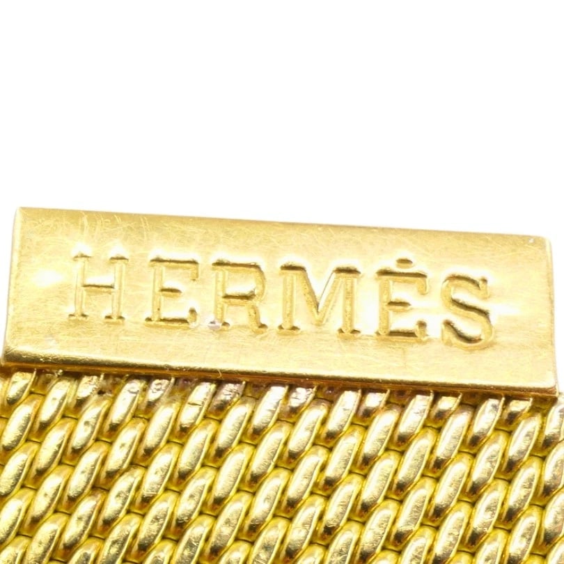 Hermès Gold Diamond BRACELET 18k Scale Design Vintage Jewelry - 7