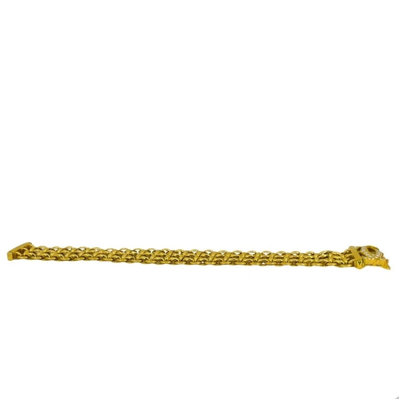 Cartier Penelope BRACELET Double C 18k Gold Diamond Link Bracelet Estate Jewelry - 11