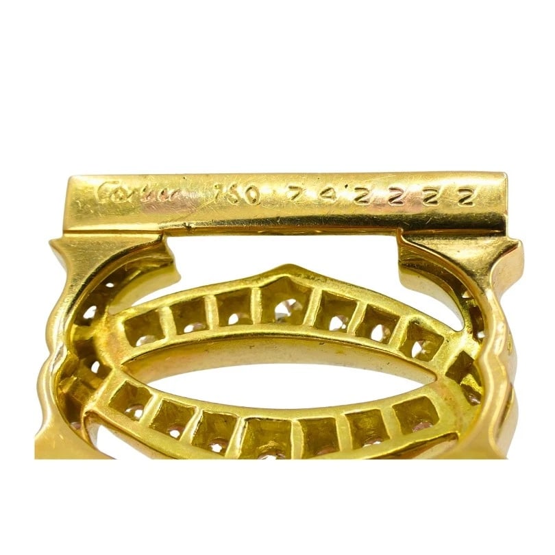 Cartier Penelope BRACELET Double C 18k Gold Diamond Link Bracelet Estate Jewelry - 5