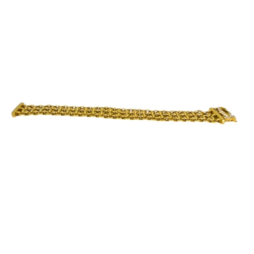 Cartier Penelope BRACELET Double C 18k Gold Diamond Link Bracelet Estate Jewelry - 9