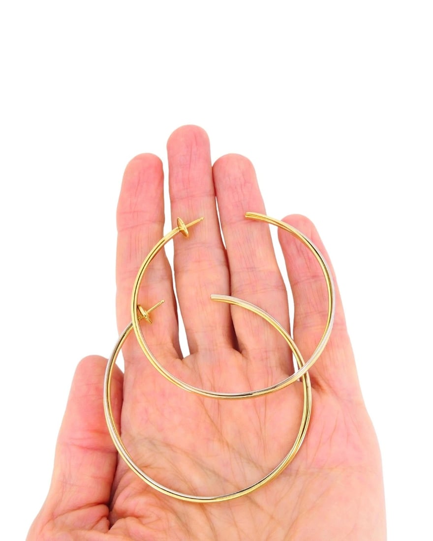 Cartier Trinity Hoop Earrings Tri-Color Gold - 2
