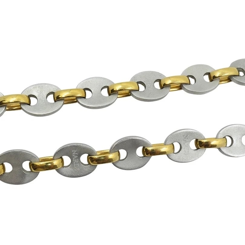 Nicolis Cola for Nardi 18k Gold, Metal Leopard Enamel Nautical Link Necklace - 6