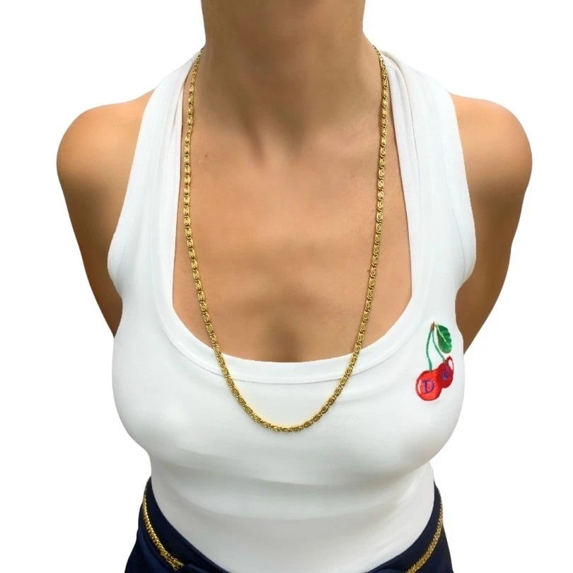 Vintage 18k Gold S-Link Chain Necklace - 2