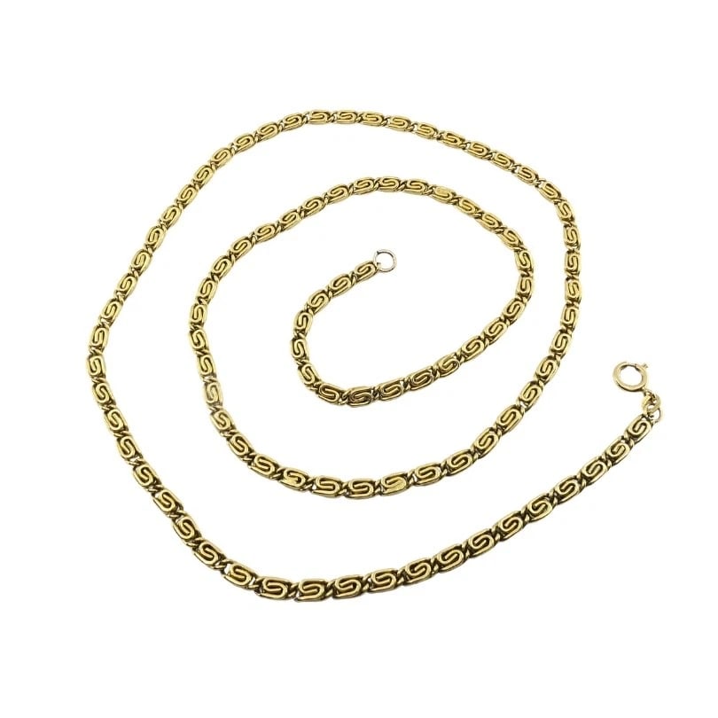 Vintage 18k Gold S-Link Chain Necklace - 4