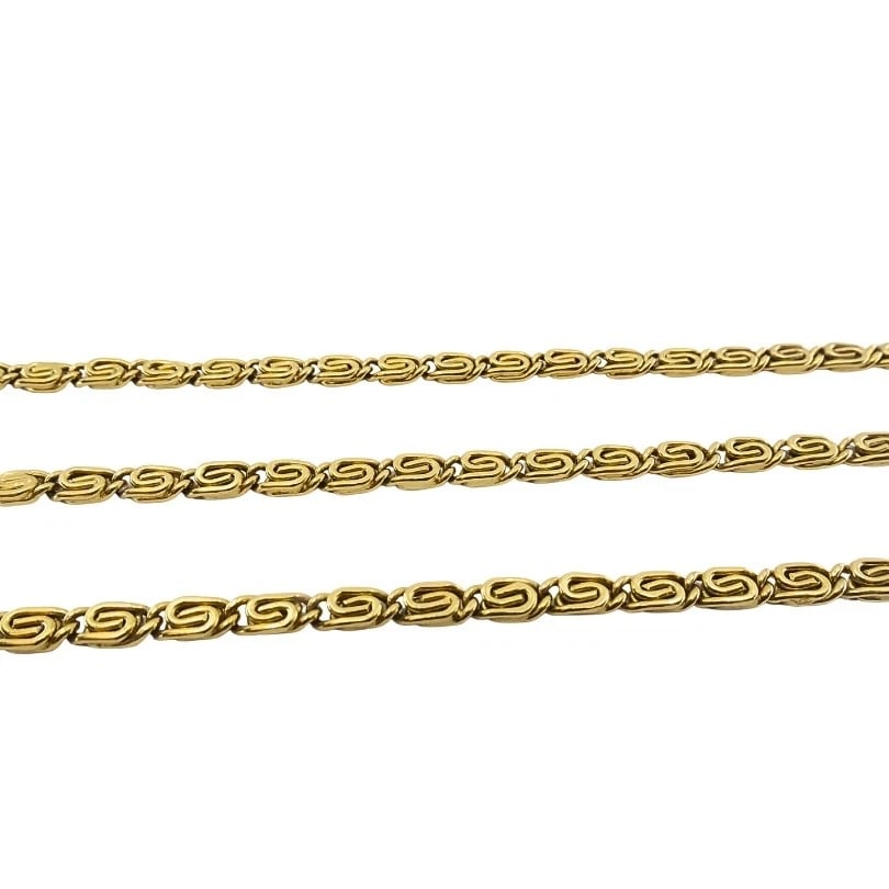 Vintage 18k Gold S-Link Chain Necklace - 5
