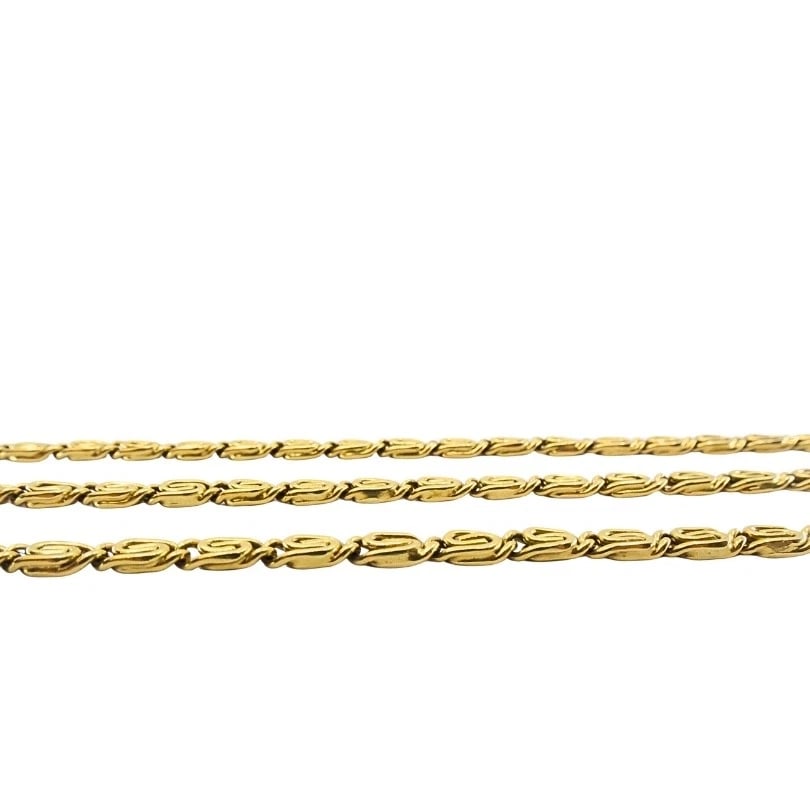 Vintage 18k Gold S-Link Chain Necklace - 6