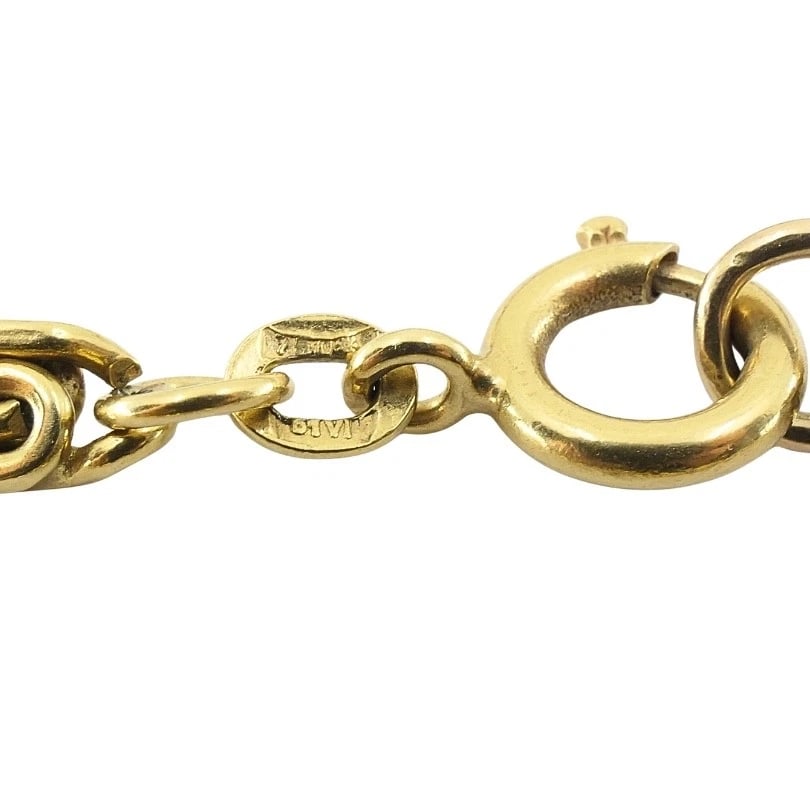 Vintage 18k Gold S-Link Chain Necklace - 9