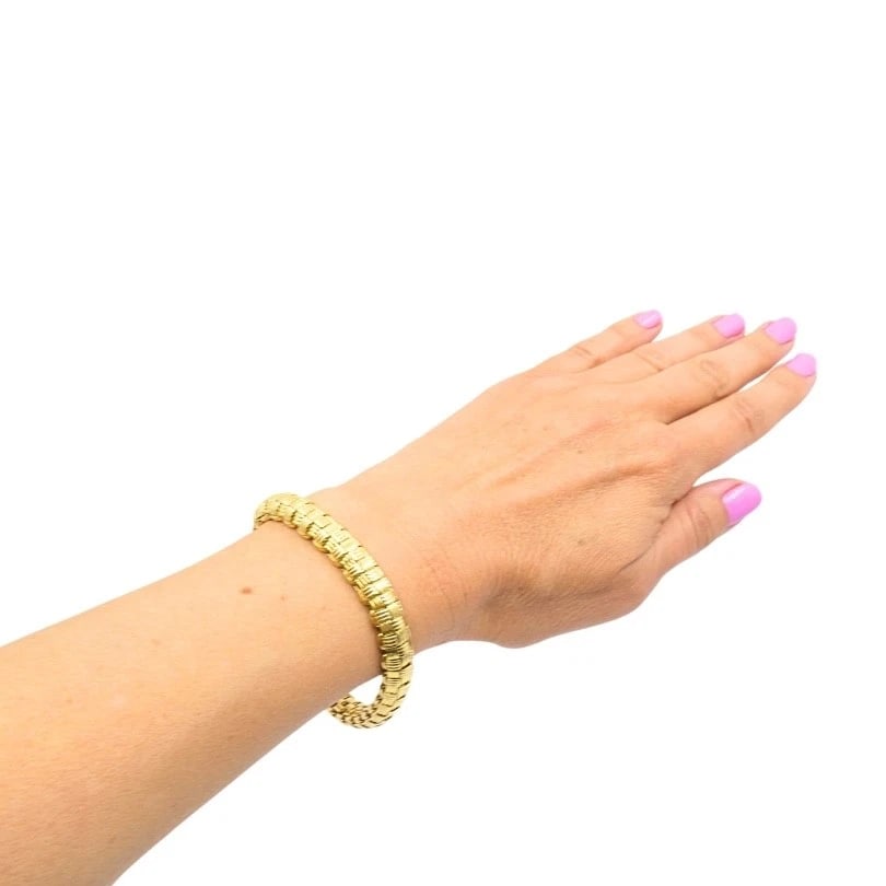 Vintage Cartier Paris 18k Gold Retro Grid Link Bracelet, 1950s-1970s - 3