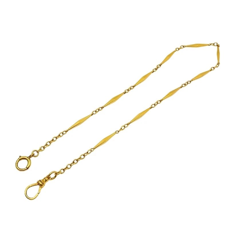 Vintage 10k Gold Chain 18k Coin Pendant Necklace - 7
