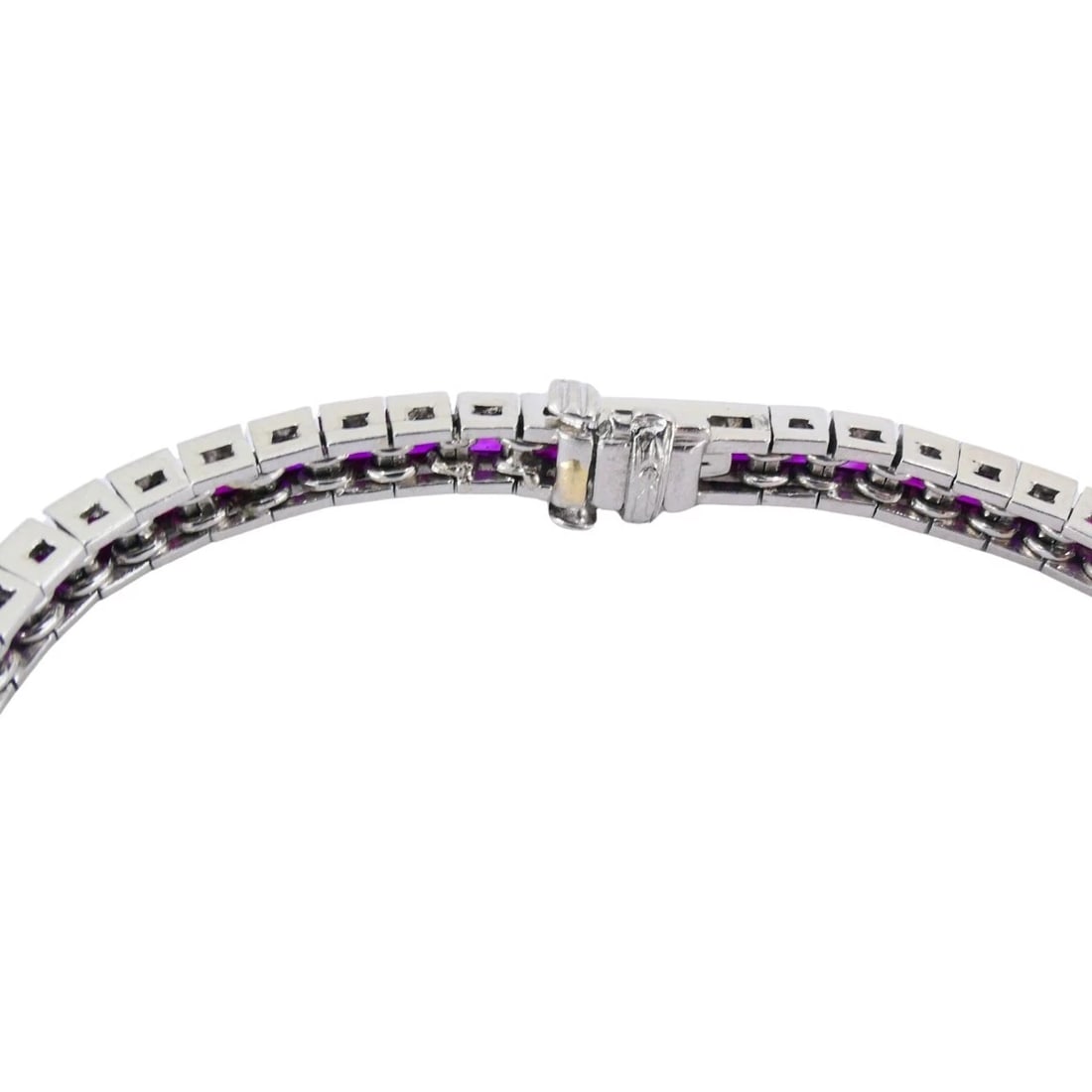 Art Deco Ruby Tennis Bracelet Platinum - 4