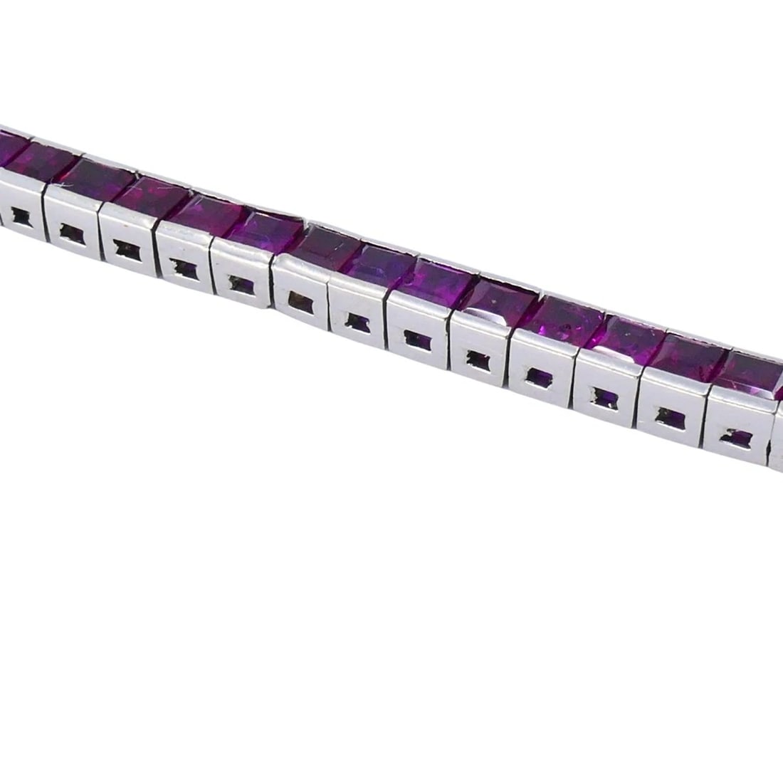 Art Deco Ruby Tennis Bracelet Platinum - 7