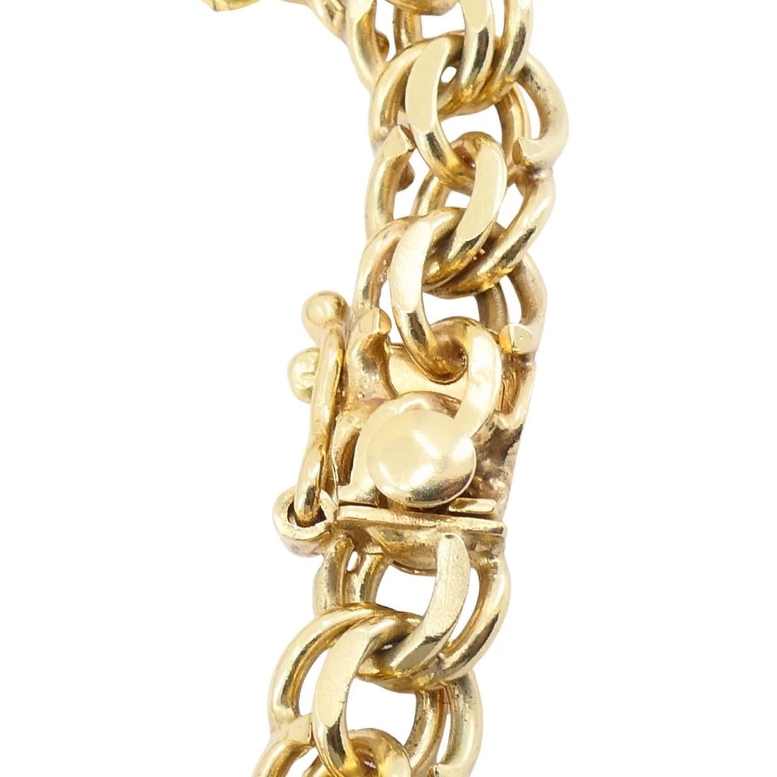 Vintage 14k 18k Gold Charm Bracelet - 10