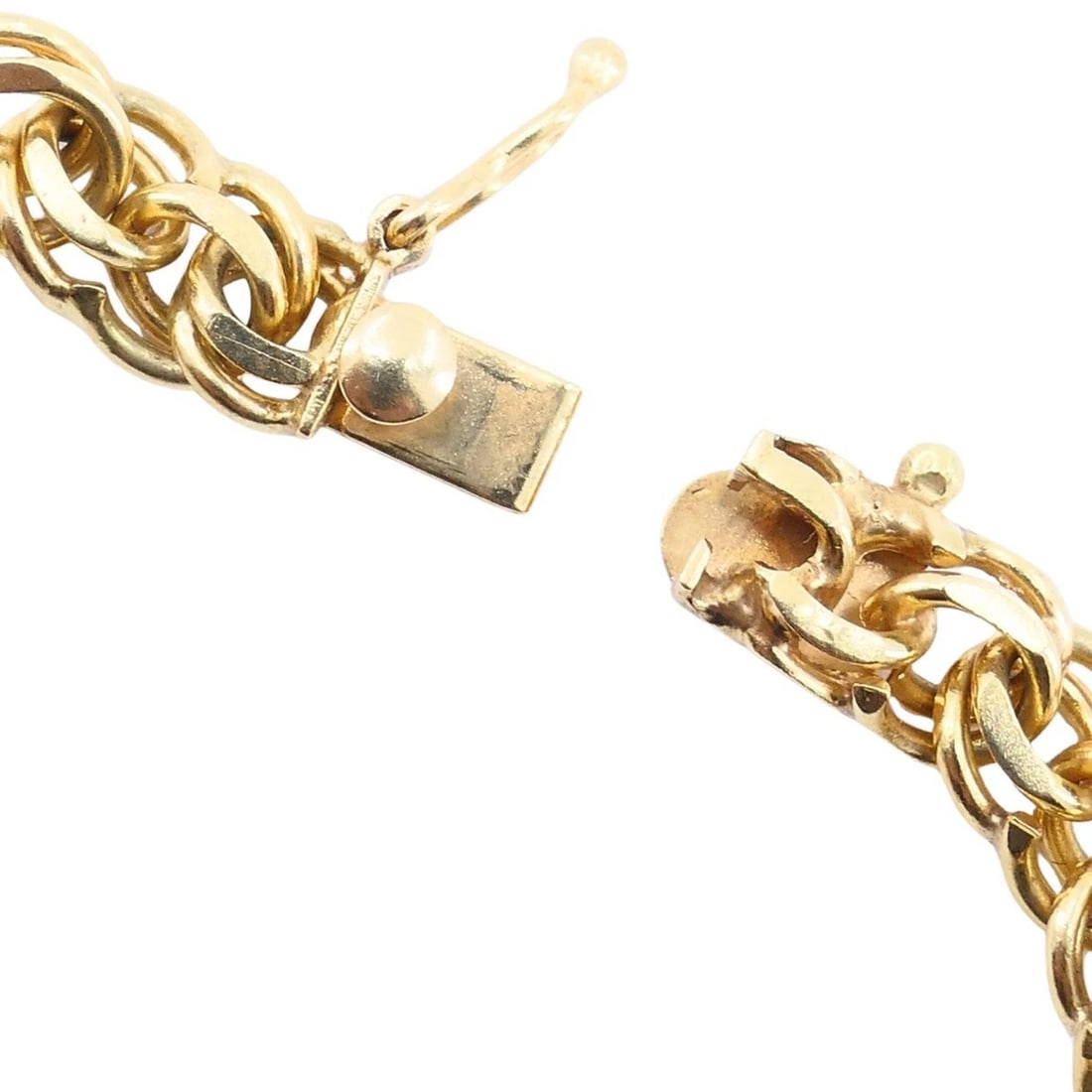 Vintage 14k 18k Gold Charm Bracelet - 12