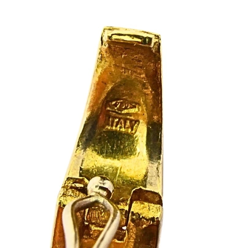 Ancient Coin 18k Gold Diamond Ruby Pendant - 11