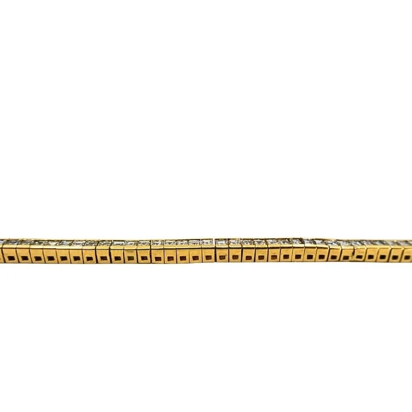Vintage 18k Gold Diamond Tennis Bracelet, 3.79 Carats - 6
