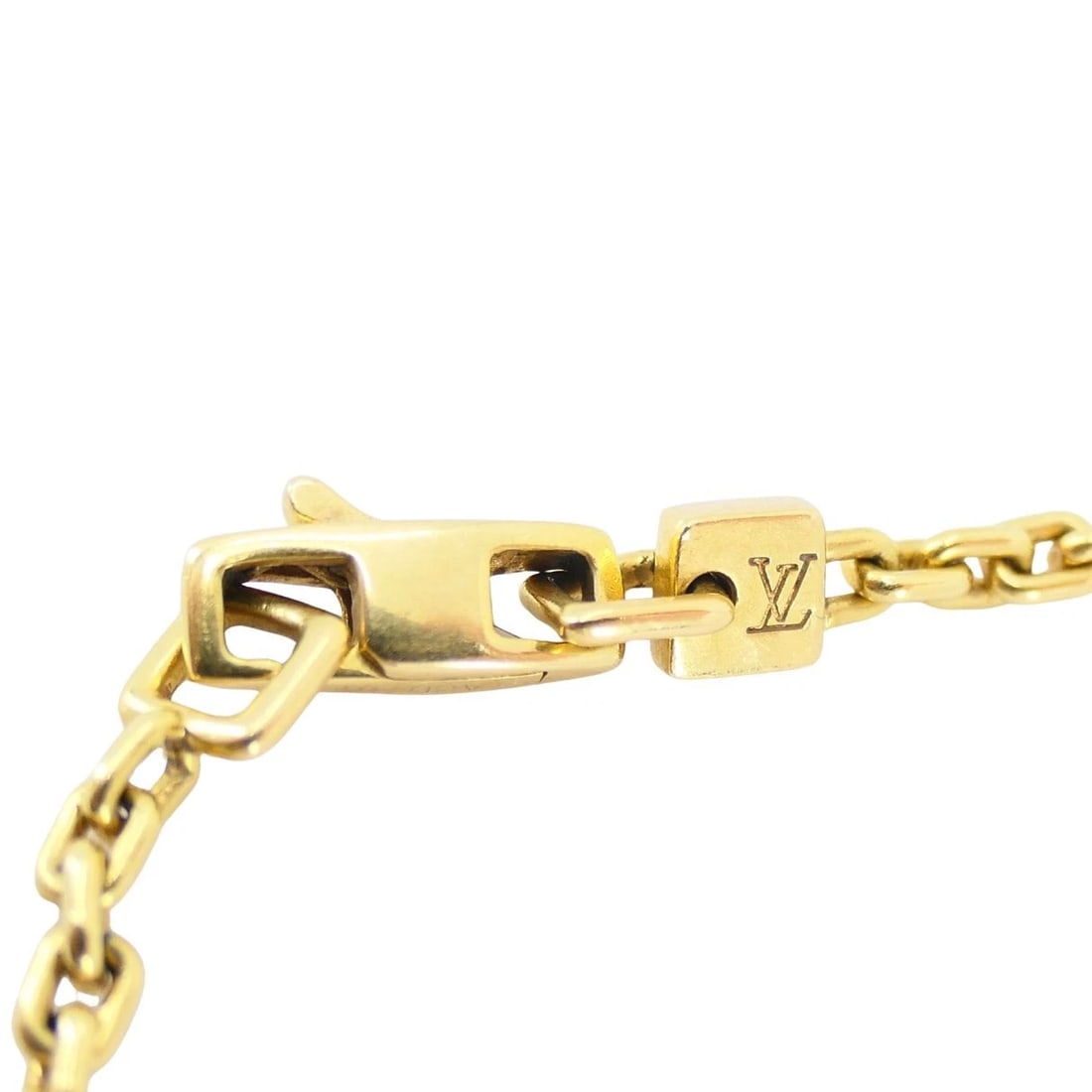 Louis Vuitton 18k Gold Diamond Eiffel Tower French Pendant Necklace - 15
