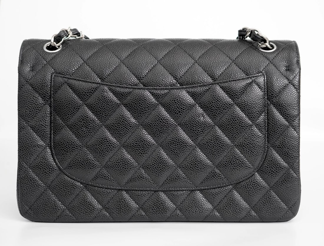 Chanel Jumbo Caviar Leather Black Classic Flap Bag - 12