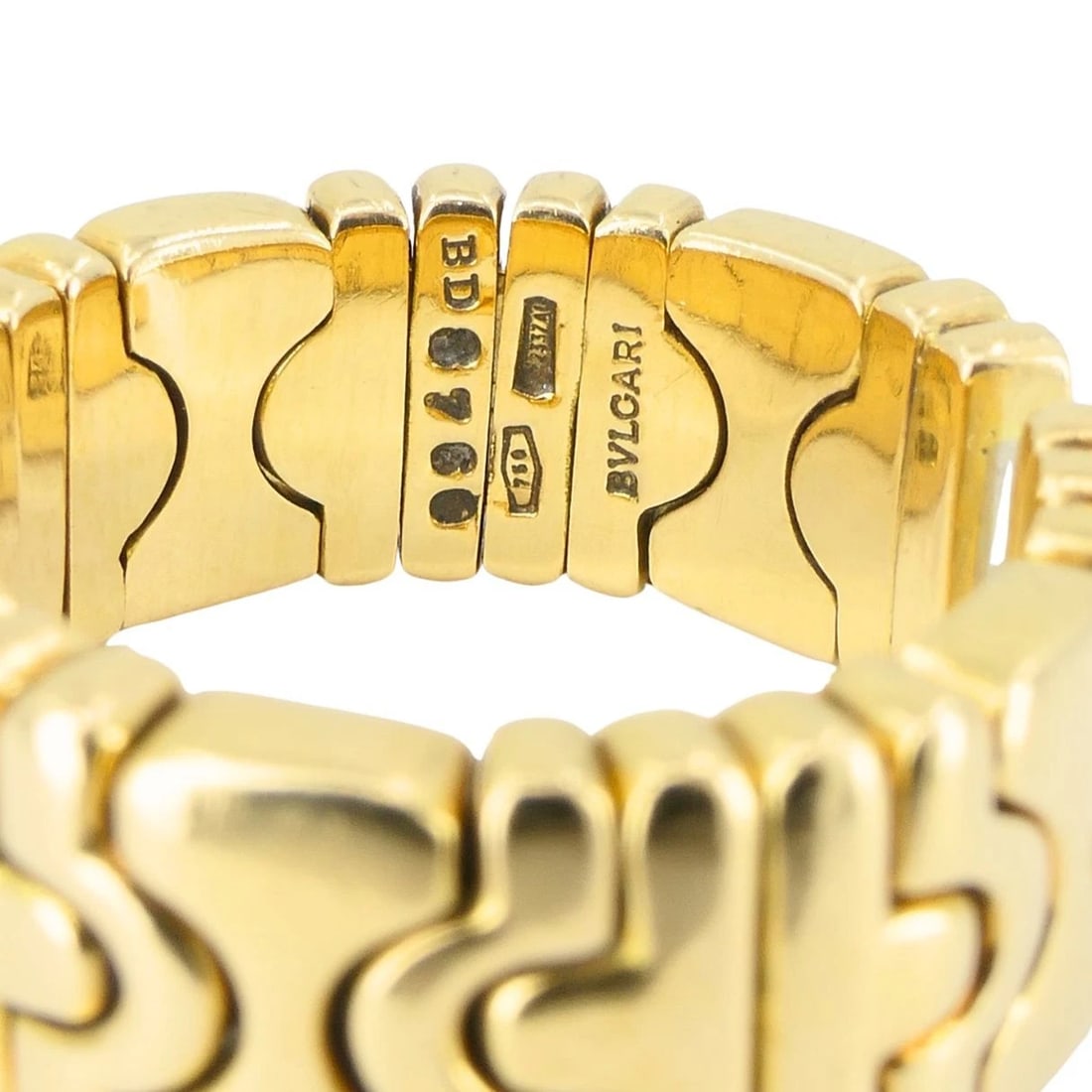 Vintage Bvlgari 18k Gold Parentesi Ring - 8