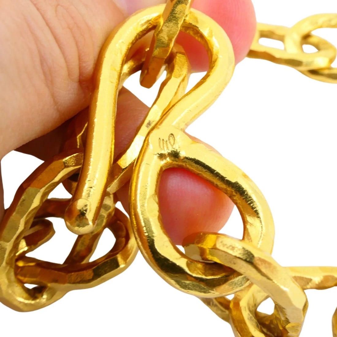 Jean Mahie Vintage 22k Gold Heavy Chain Necklace - 4