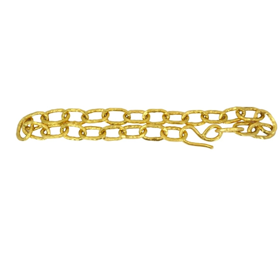 Jean Mahie Vintage 22k Gold Heavy Chain Necklace - 7