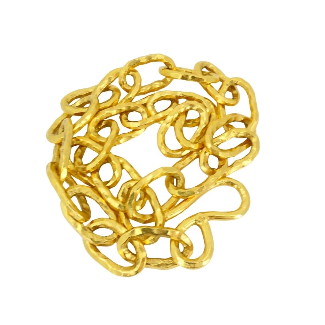 Jean Mahie Vintage 22k Gold Heavy Chain Necklace - 8