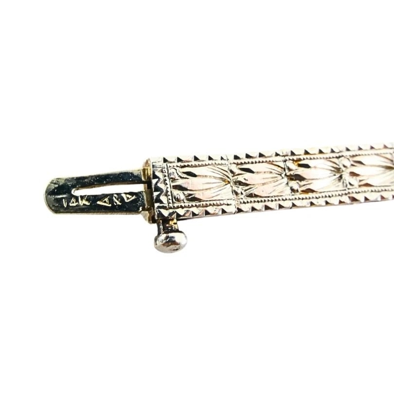 Vintage 14k White Gold Diamond Bracelet Estate Jewelry - 10