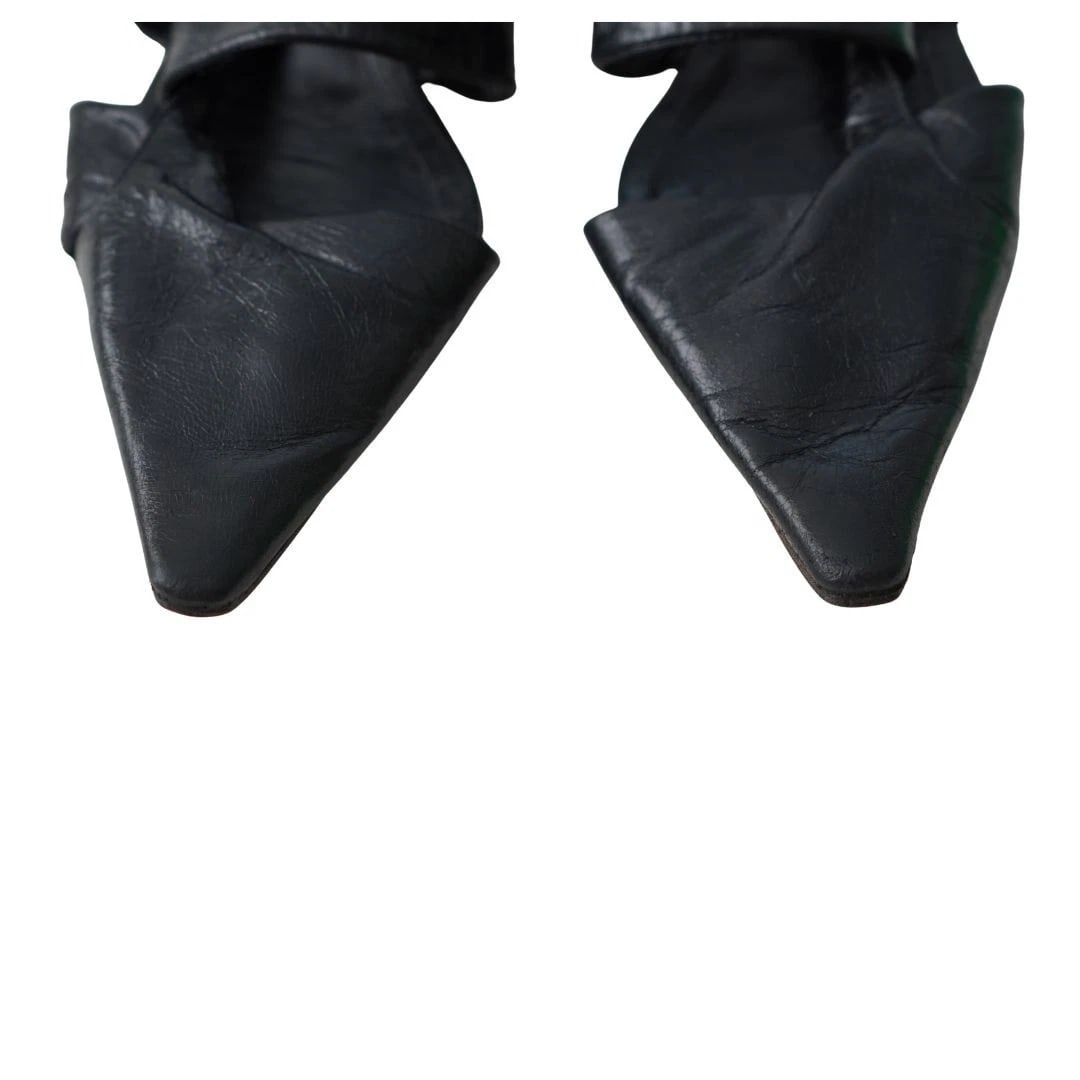 Bottega Veneta Black Nappa Leather Strappy Sandals 39 - 7