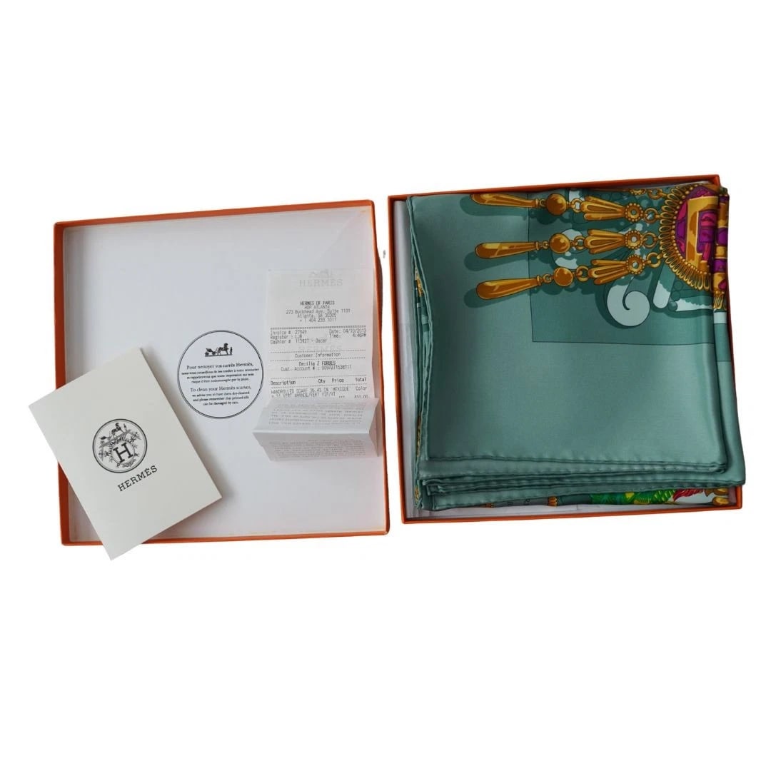 Hermès Paris 'Mexique' Silk Scarf by Caty Latham - 2