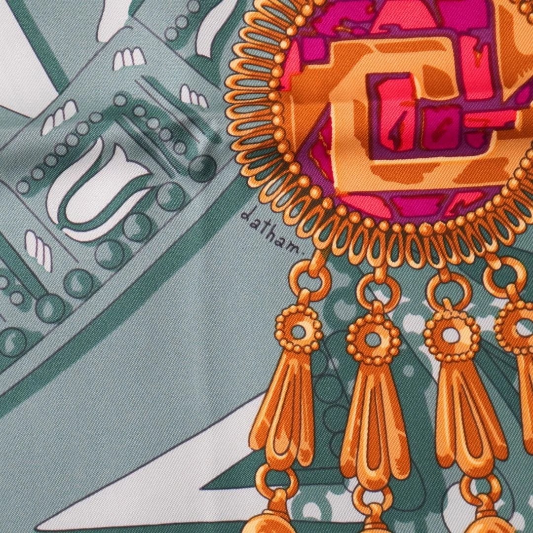 Hermès Paris 'Mexique' Silk Scarf by Caty Latham - 5