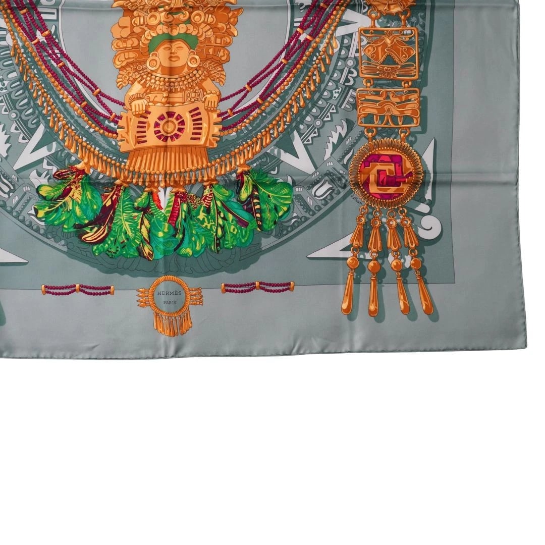 Hermès Paris 'Mexique' Silk Scarf by Caty Latham - 6